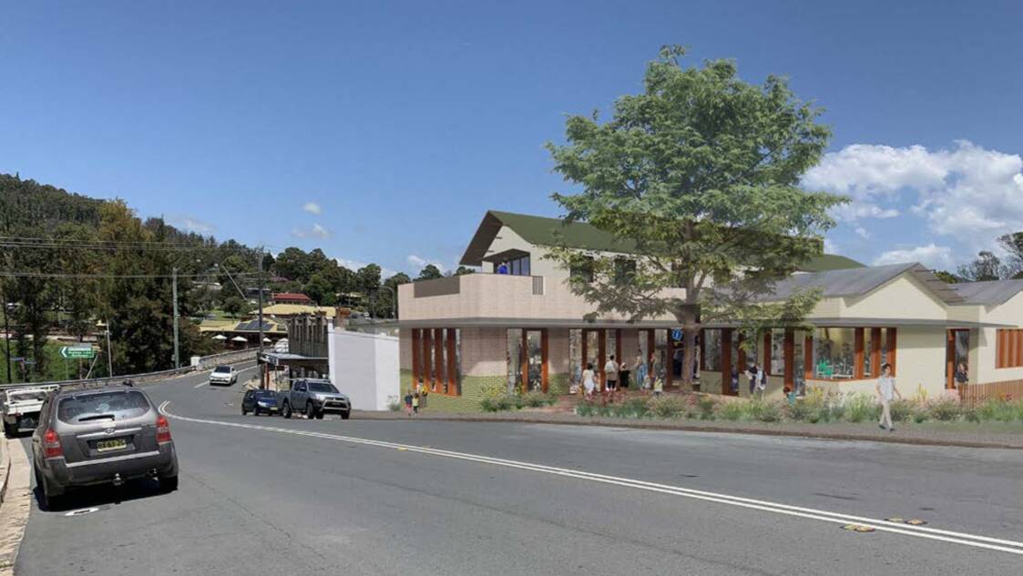 An artist's impression of part of the Rebuild Cobargo project - the Village Square. Picture supplied