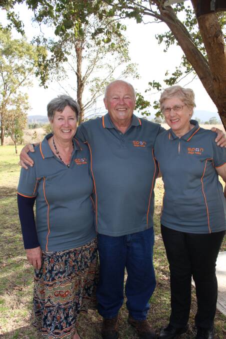 SPAN committee members Kath and Greg Miller and Helen Best at Tips Billabong, Panboola where the Remembrance Walk will start on Saturday.