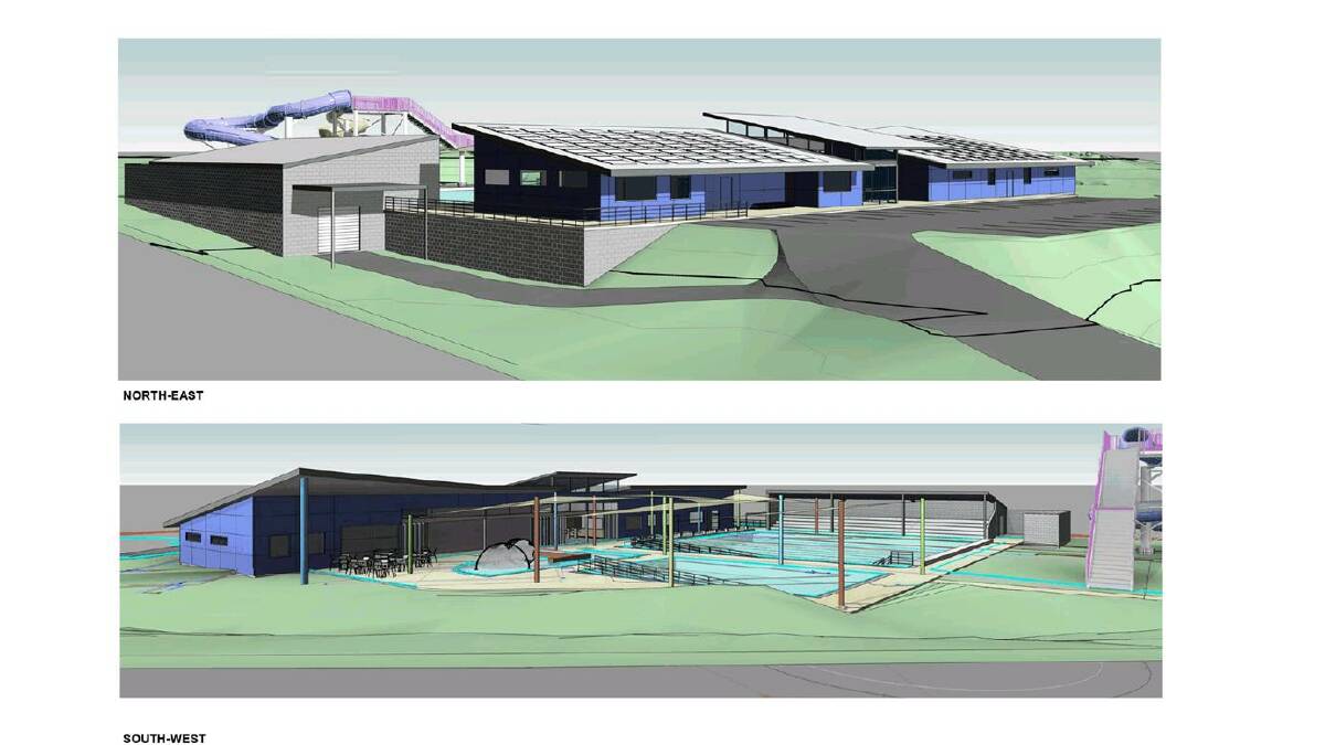 Concept plans for the Bega swimming pool.