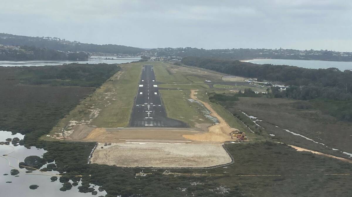 Stage one of the project is now complete, with the construction of the southern extension platform. Stage two will involve the northern extension, and sealing and strengthening of the whole runway. 