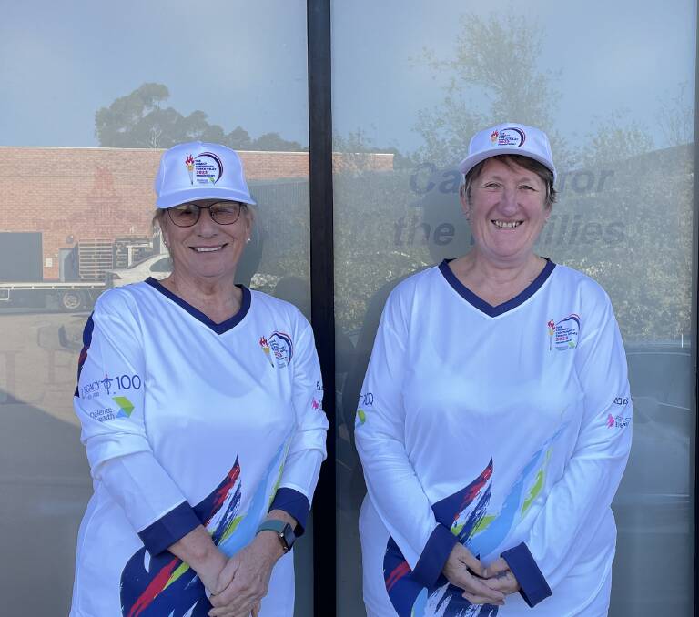 Pat de Gelder and Elaine Heath of Far South Coast Legacy who will take part on Legacy's Centenary Torch Relay 2023. Picture by Denise Dion