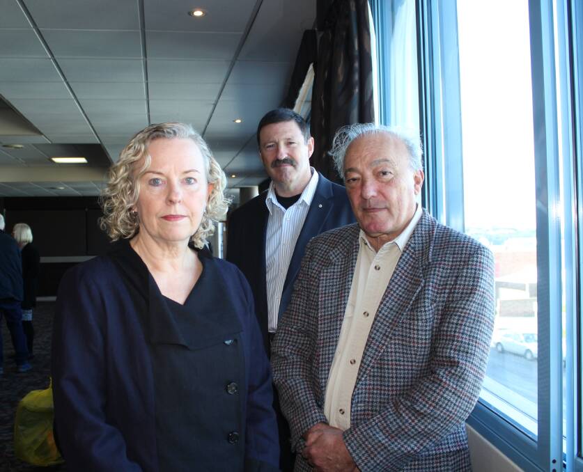 Newcastle Labor MP Sharon Claydon and Macarthur Labor MP Dr Mike Freelander, who are both on the House of Representatives Standing committee on Health, Aged Care and Sport, with Eden-Monaro MP Dr Mike Kelly. 