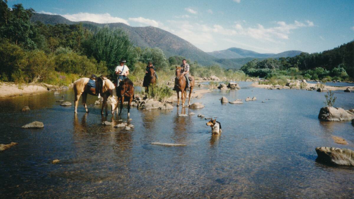 A photo John Abernethy took of his fellow bumby runners in the high country in Victoria during the summer of 1989.