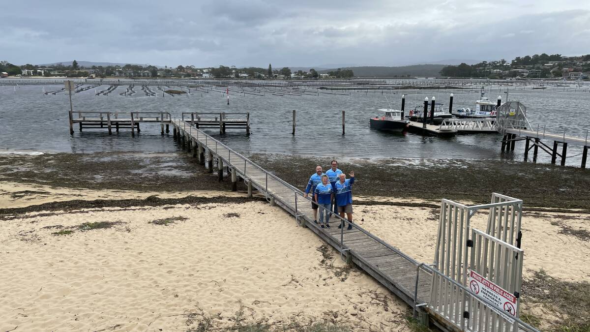 The fishing club jetty which is to replaced with a floating pontoon style jetty.