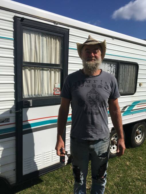 Hum Wilkinson who recently received a caravan at Cobargo from the Social Justice Advocates of the Sapphire Coast and which was facilitated by the Cobargo Bushfire Relief Centre.