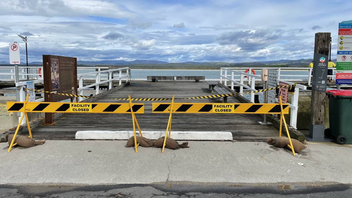 Merimbula Wharf is now open but repairs to one of the ladders are needed.