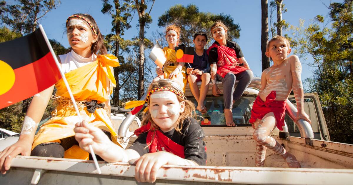 "Keen on culture": Jaanda dancers wait to perform the opening ceremony at Twofold Bay NAIDOC celebrations. Photo: Rachel Mounsey