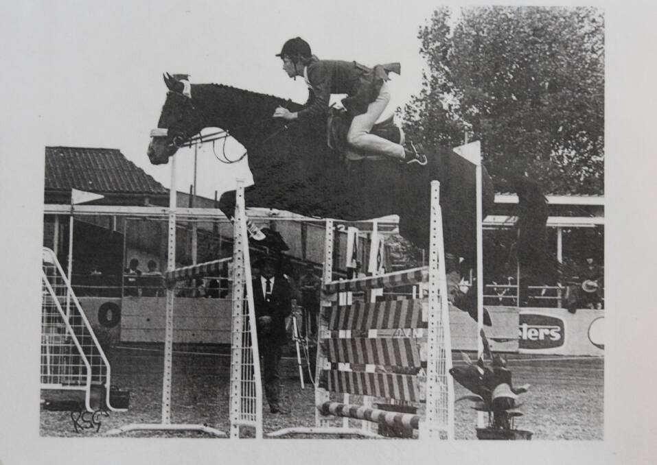  A photograph of Allen Wheatley and his champion showjumping ex-racehorse Lots To Do. 