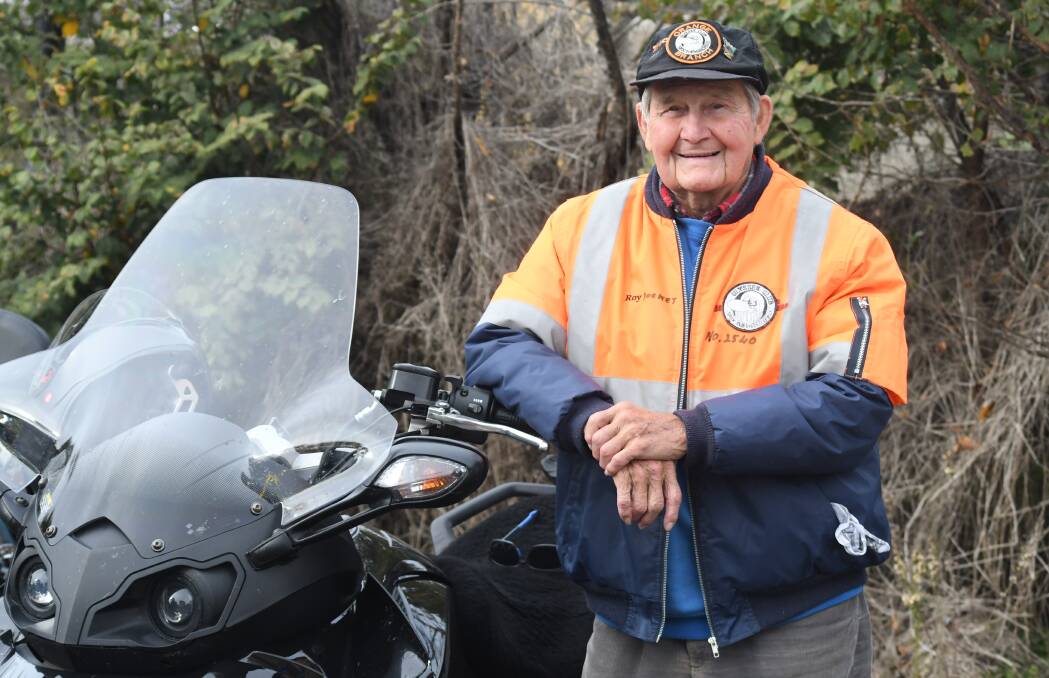 TICKET TO RIDE: Roy Riley, the oldest member of Orange's Ulysses Club branch. He's 90 and been riding since he was just 16. Photo: JUDE KEOGH