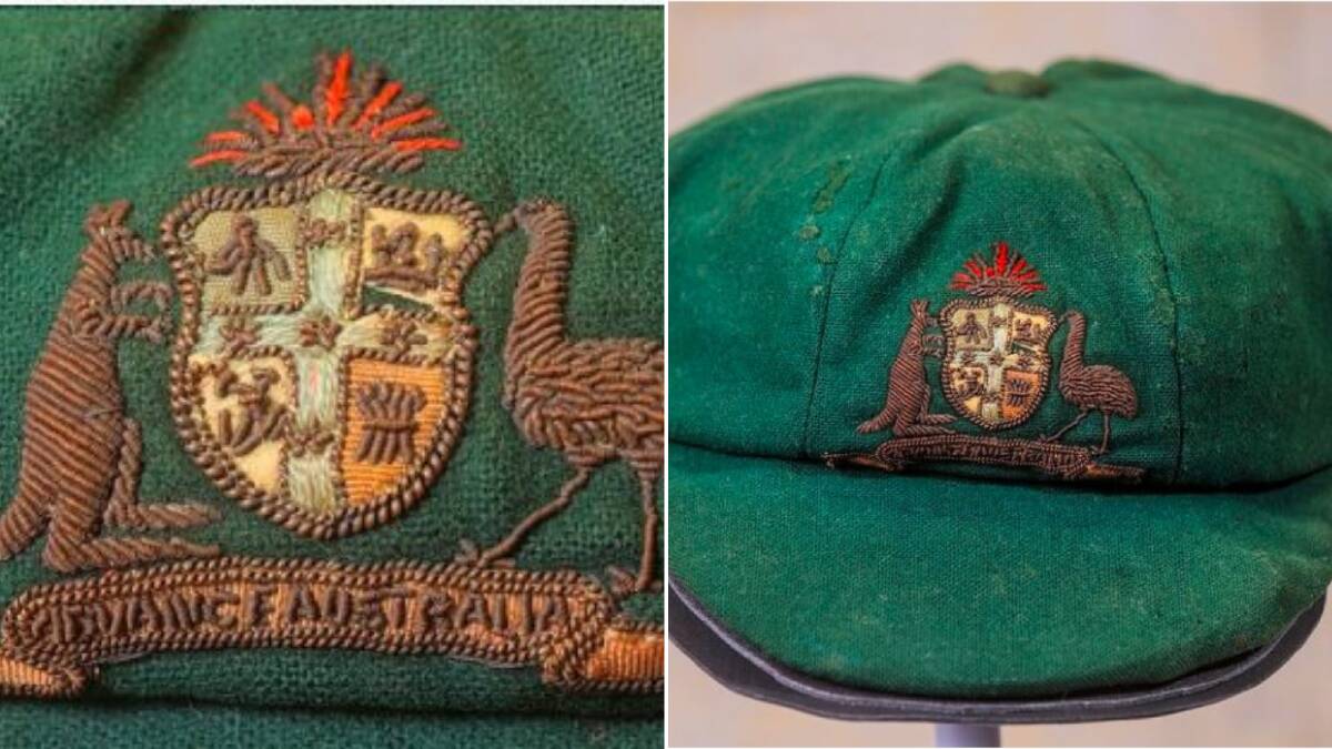 NATIONAL TREASURE: Sir Donald Bradman's first baggy green has been sold. Photo: Pickles