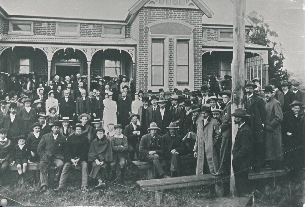 The opening of the new brick extension on the western end of the Old Bega Hospital in 1904.
