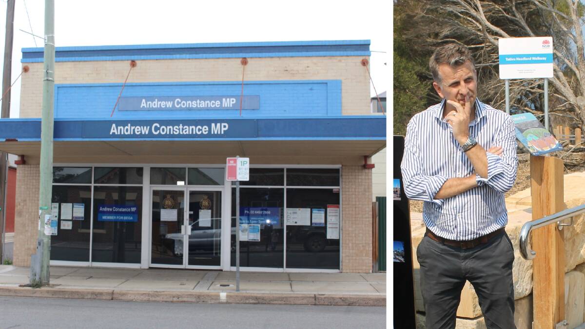 RARE OPPORTUNITY: Bega MP Andrew Constance's office building in Bega is up for sale, but his staff do not need to relocate from the building. 