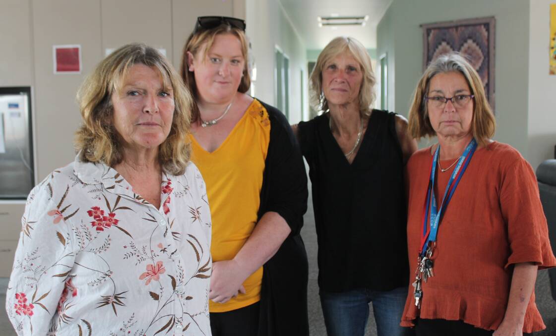 CARING FOR CLIENTS: Nardy House's CEO Denise Redmond with care service worker Reba Whitby, Betsy Hilton who donated the land for the house, and care service manager Jane MacGregor. 