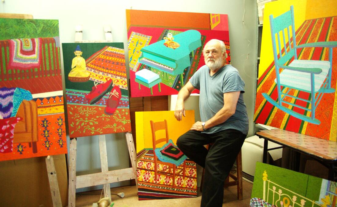 Tim Moorhead in his studio. He has been announced as a finalist for the Shirley Hannan National Portrait Award. 
