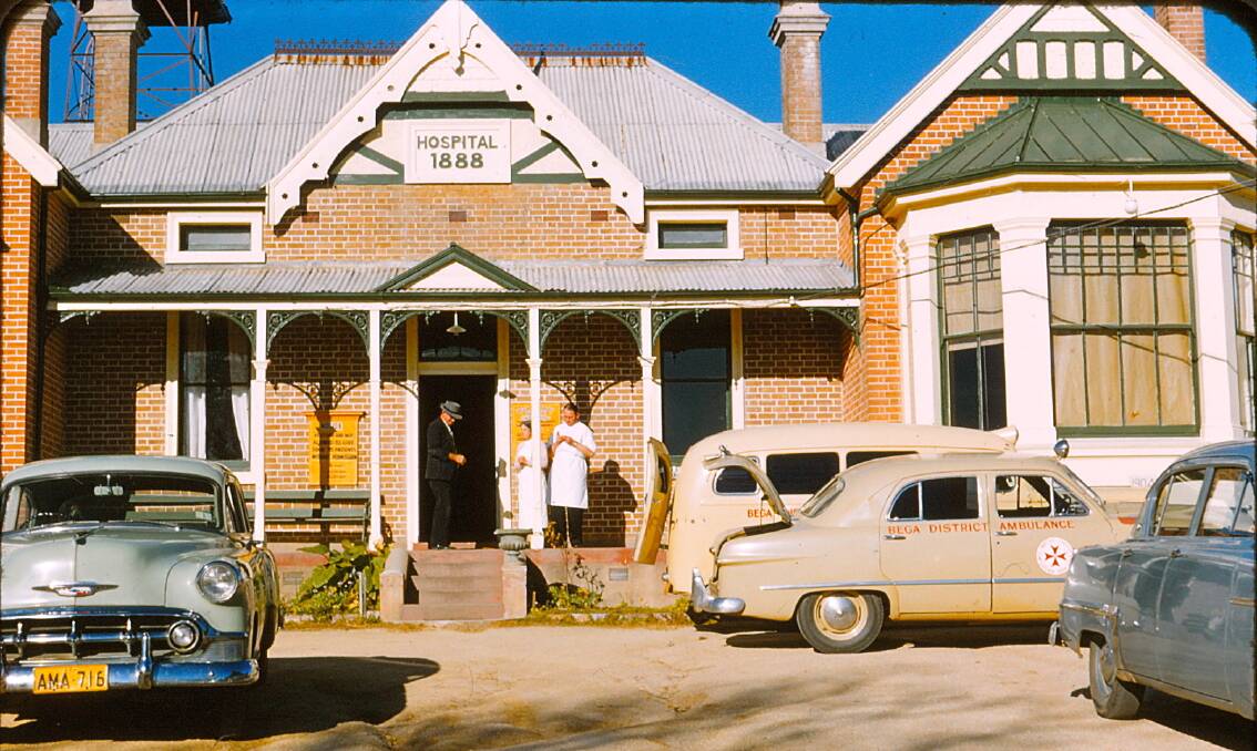Preparing to transfer the first patient from the Old Bega Hospital in July 1956. Picture: Supplied 