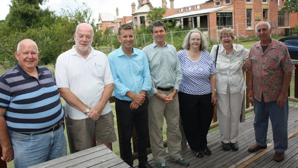 In 2015 Bega MP Andrew Constance meets Friends of the OBH John Reynolds, Eric Myers, Richard Bomford, Pat Jones, Claire Lupton and Jay Ellard.