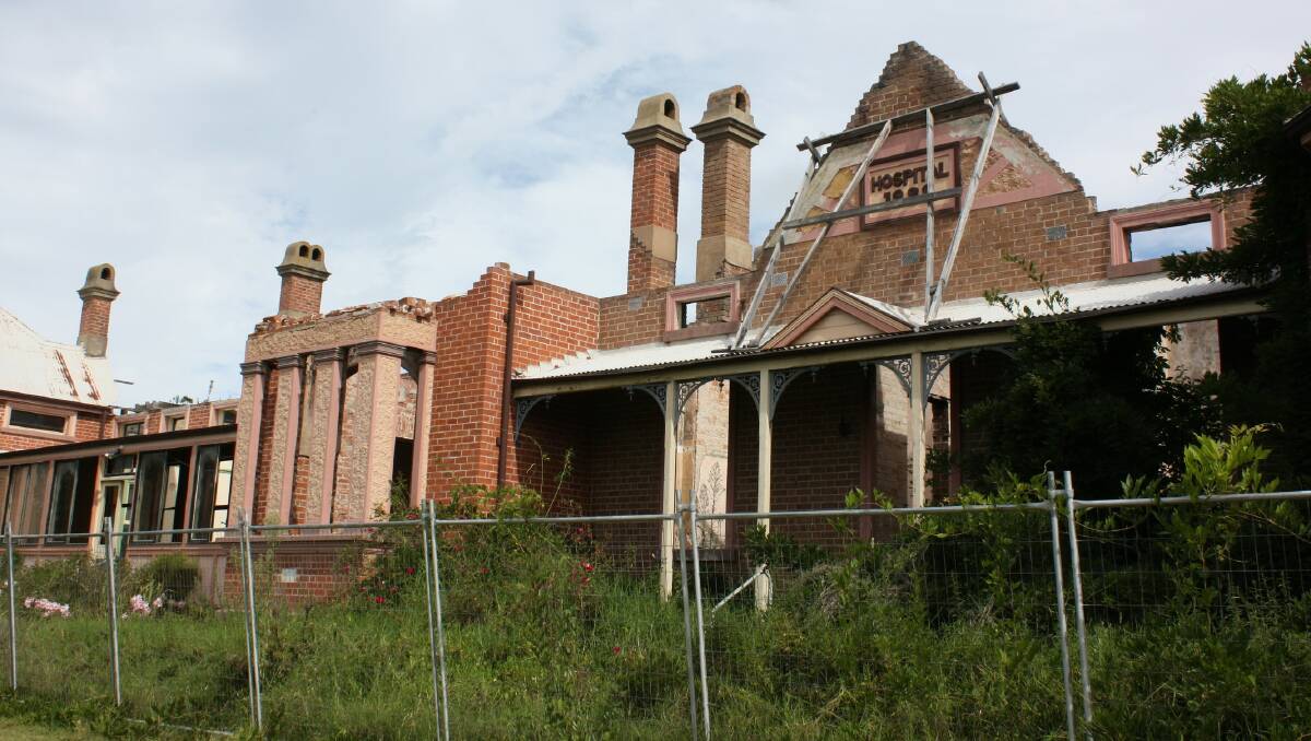 The Old Bega Hospital was gutted by fire in 2004.