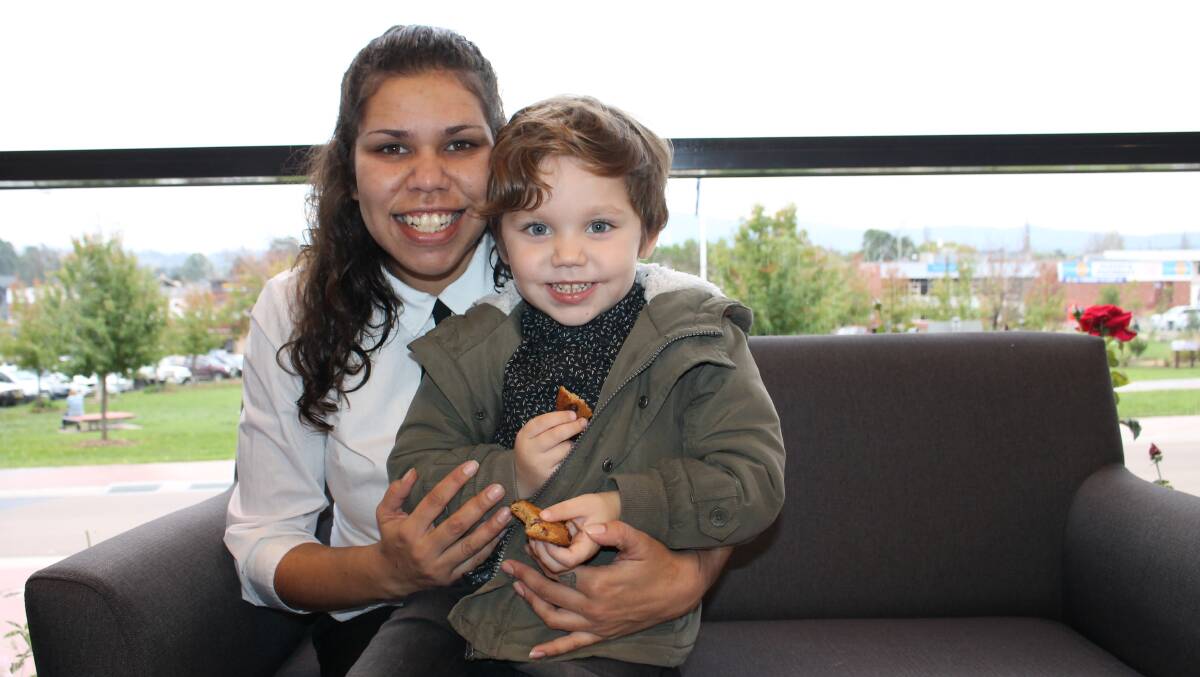 Lesley Darcy-Briggs and her son four-year-old Wayne Rootsey-Briggs Jr. 