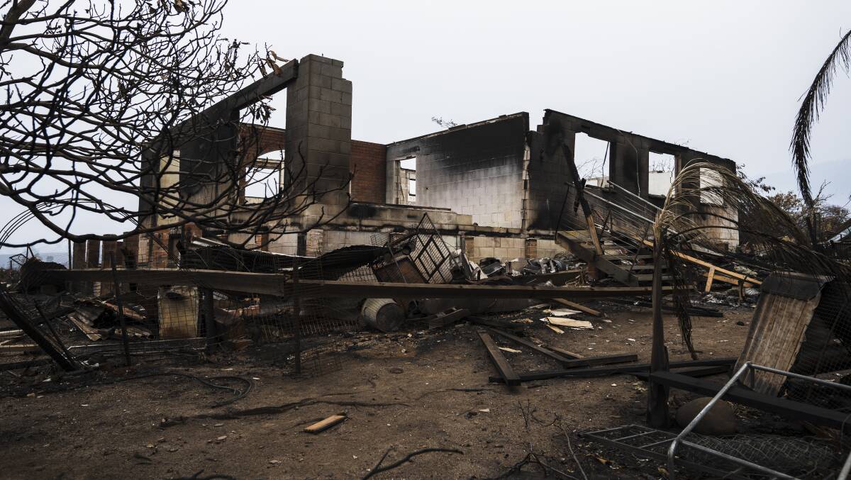 A burnt house near Cobargo. Picture: Dion Georgopoulos 