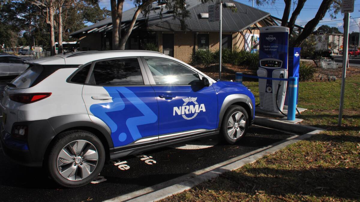 WAY OF THE FUTURE: An electric vehicle charger station that has been installed at near the Batemans Bay Visitor's Information Centre. 