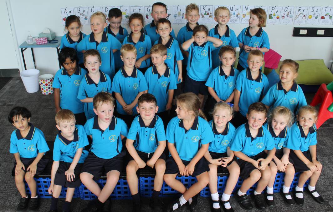NEW FACES: The new Kindergarten pupils at St Patrick's Primary School in Bega for 2019 were excited to be in the classroom.