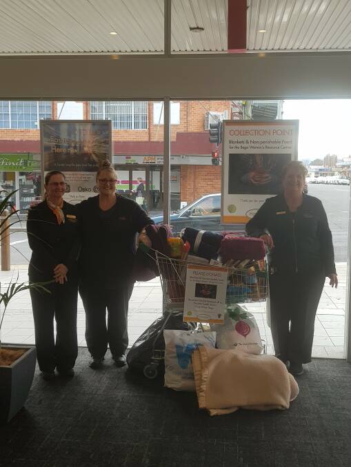 KIND HEARTS: The Women's Resource Centre thanked Bega Horizon staff and customers for the donations. 
