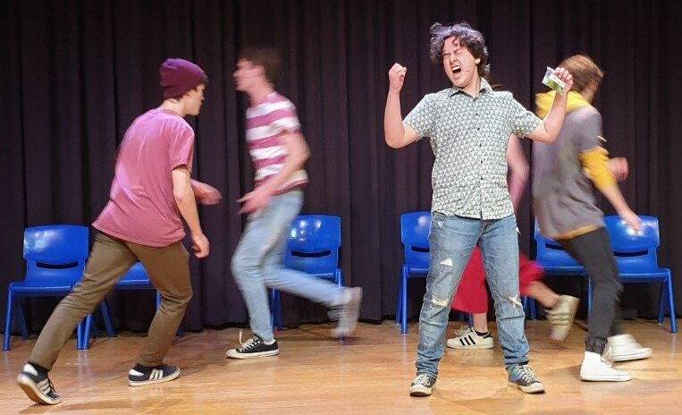 Theatre Onset members perform 21 Chump Street for Bat Soup in October. Picture: Supplied 