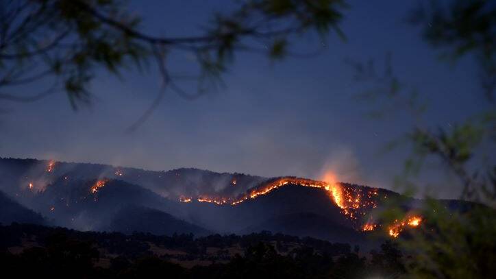 Rachel Helmreich took this photo of the bushfire near Bemboka on Wednesday. 