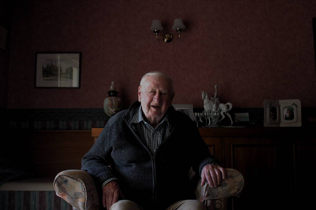 VETERAN: Paul Windle, a former able seaman in the Australian navy and World War 2 veteran, sits at home in Bega. Picture: Albert McKnight 