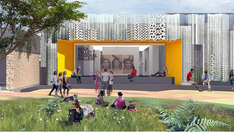 An artist's impression of the planned redevelopment of the Bega Valley Regional Gallery.