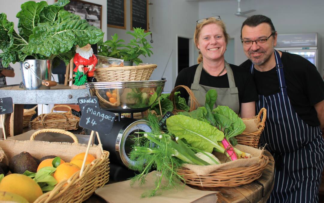 FRESH, TASTY PRODUCE: Jane and Alfred Solti have welcomed the public into the new Cobargo General Store. 