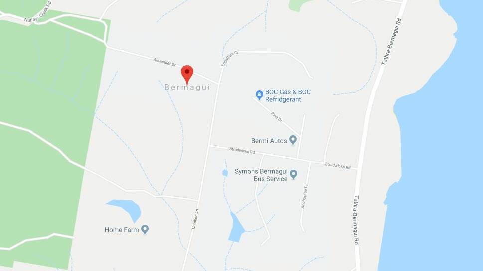 This red pin shows the location of the Bermagui Waste and Recycling Depot. Picture: Google Maps 