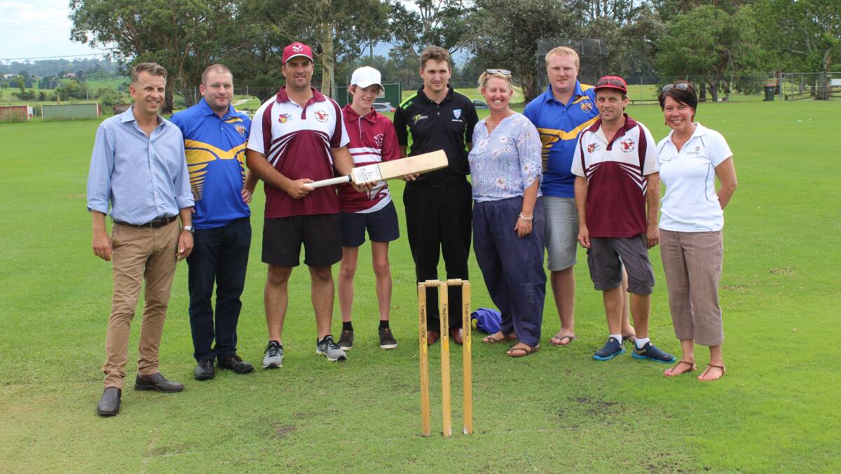 Members from Bega and Tathra cricket clubs as well as others attend the announcement on Friday, February 8. 