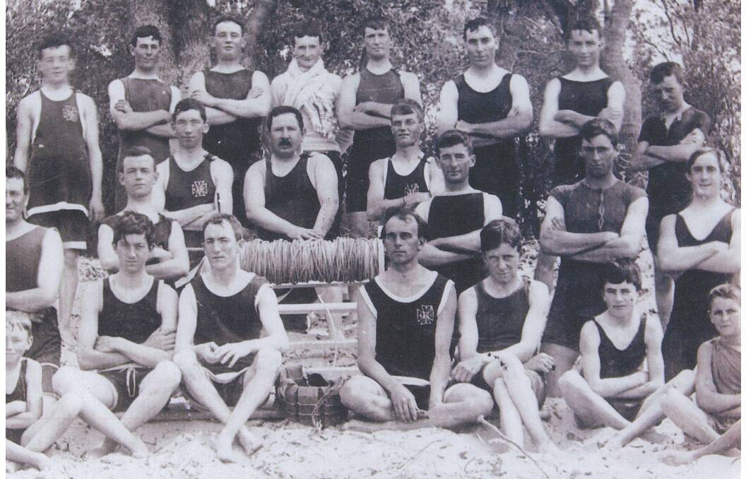 Legacy: These men formed the Tathra Surf Life Saving Club in 1912. The surf club was originally called a swimming club. Photo courtesy of the Bega Pioneers' Museum