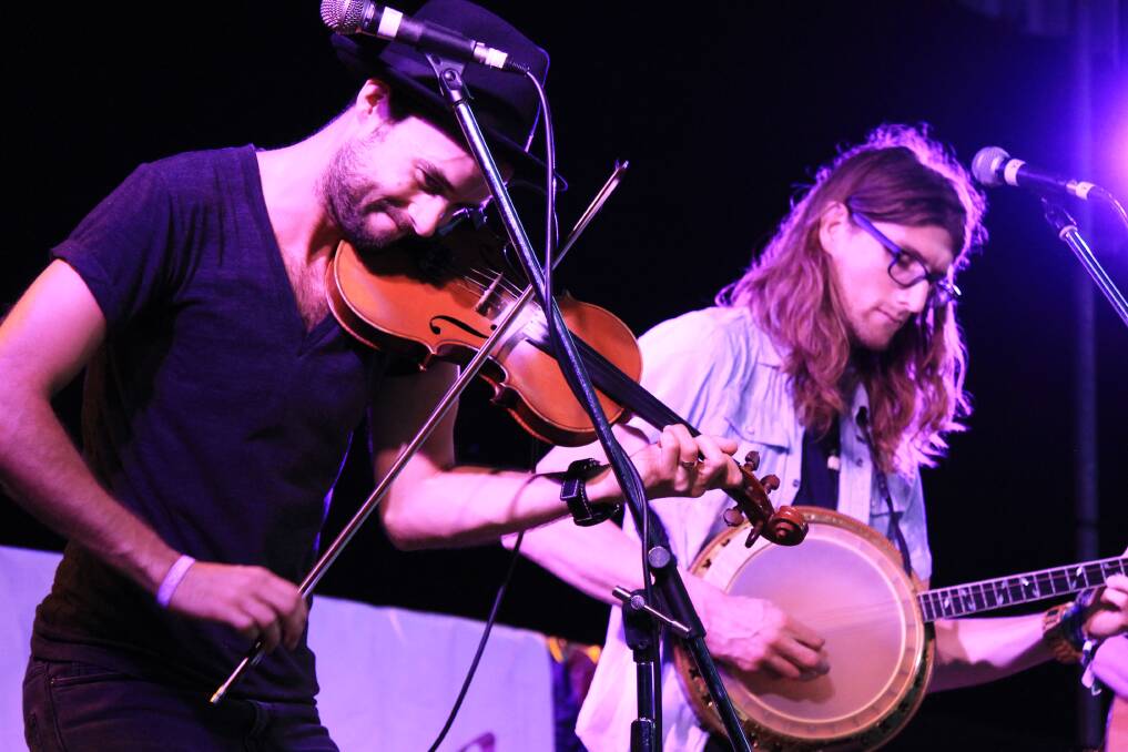 The East Pointers perform at the 2016 Cobargo Folk Festival. Picture: Albert McKnight