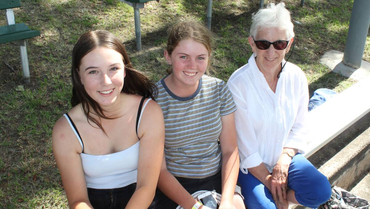 Indi Sanders of Tura Beach, Bella Griffin of Tarraganda and her grandmother Kate Murray of Quaama. 