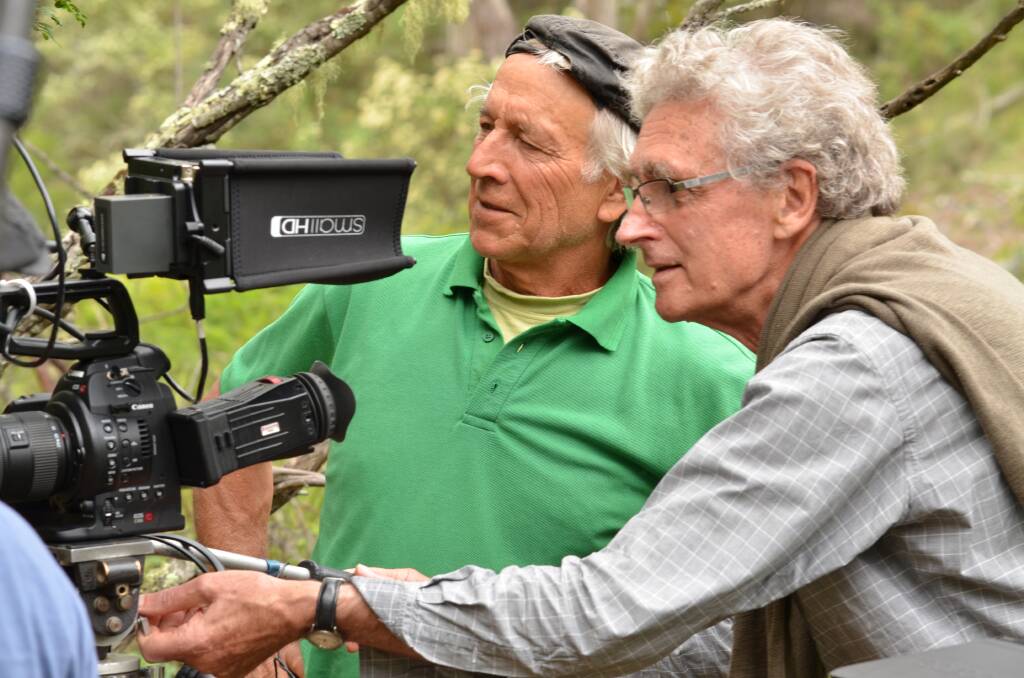 BEHIND THE SCENES: Tom Cowan (right) shoots Life Class. Picture: Jodie Dickinson.