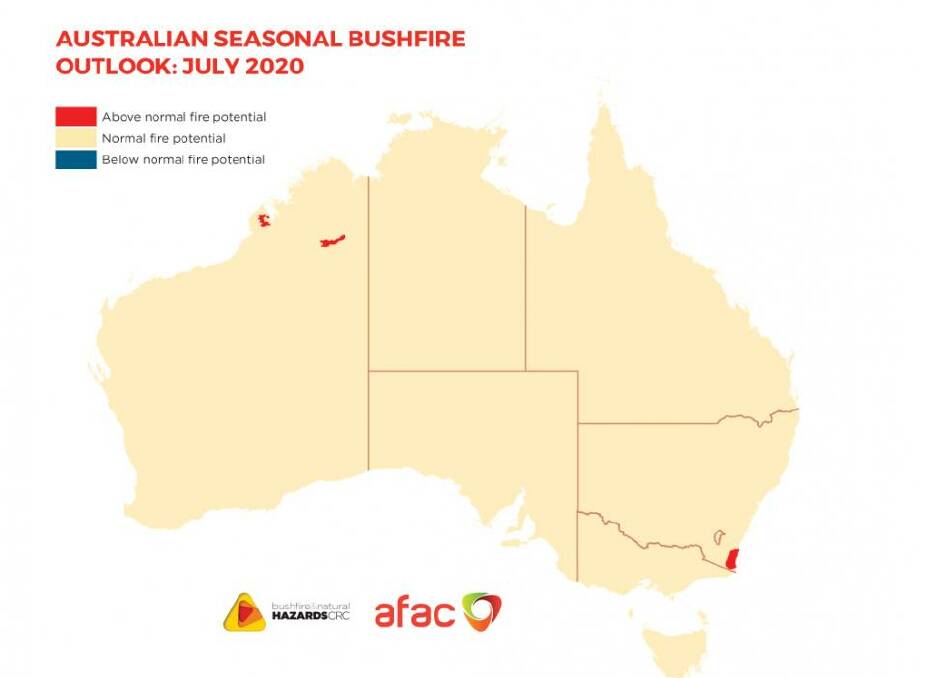 The NSW South Coast has a higher than normal bushfire risk this July, according to a new report. Image: Bushfire and Natural Hazard Cooperative Research Centre