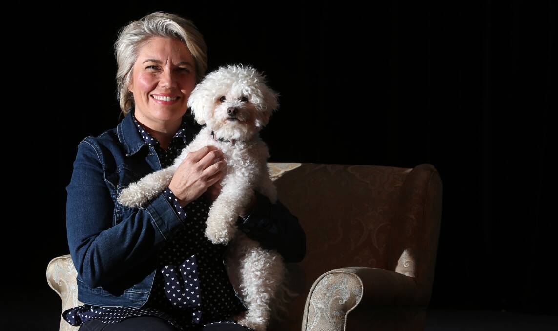 MEMORIES: Melinda Schneider, pictured with Mia the dog, will perform A Farewell to Doris in Merimbula. Picture: Robert Peet