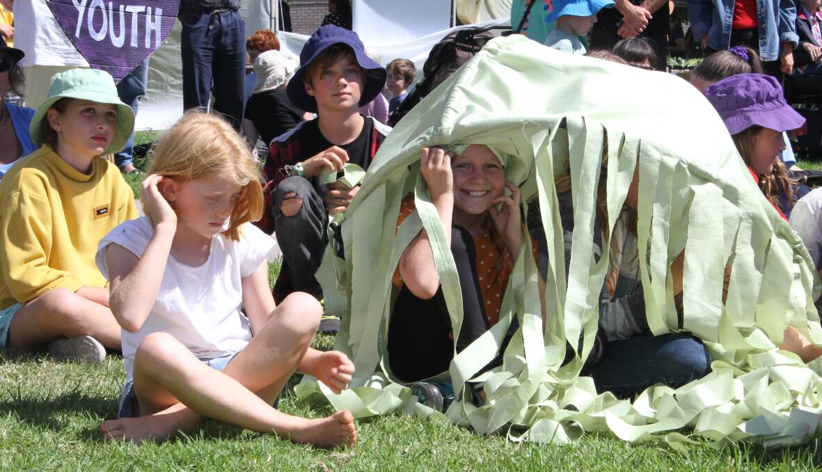 Students took to Littleton Gardens in March for Bega's second School Strike 4 Climate.
