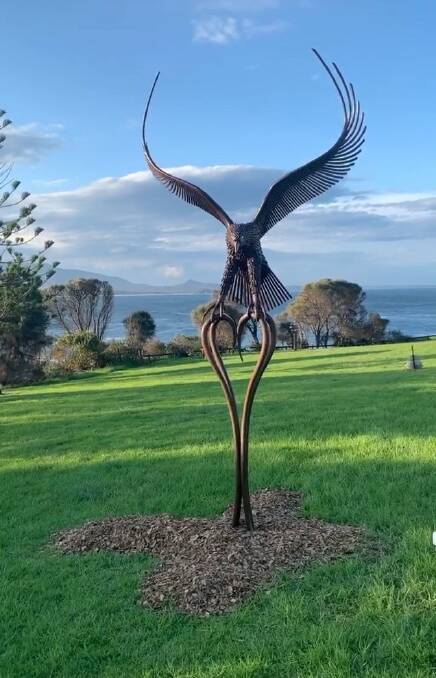 Landed, pictured at Sculpture Bermagui. 