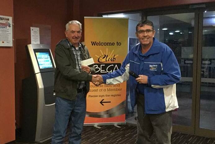 BIG HEARTED: The Bega Bowling Club Fishing Club has given $1000 to the community carers accommodation, in the second donation to the group in less than a week. 