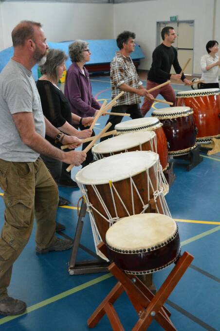 Drummers rehearse