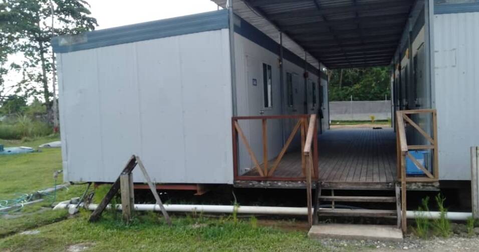SPARSE HOUSING: This accommodation is the location where some suicidal men are being held on Manus Island. Picture: Supplied 