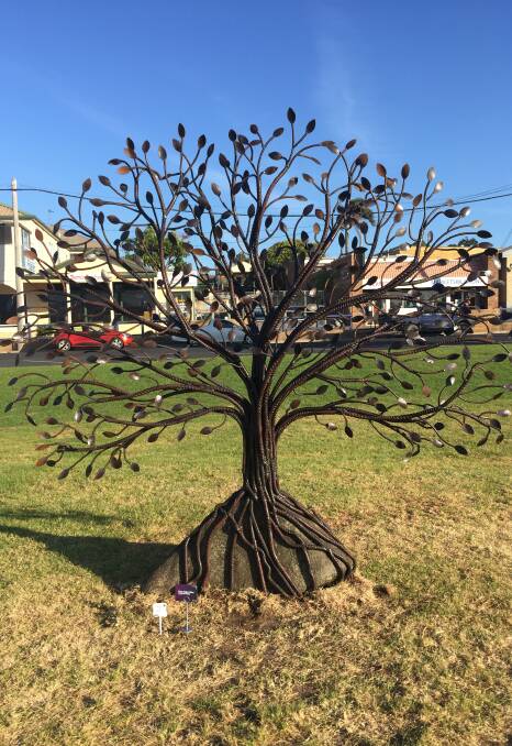 WORK OF BEAUTY: The Giving Tree by Richard Moffatt, winner of the Bega Valley Shire Council Acquisitive Prize for Sculpture on the Edge, is on display in Bermagui. 