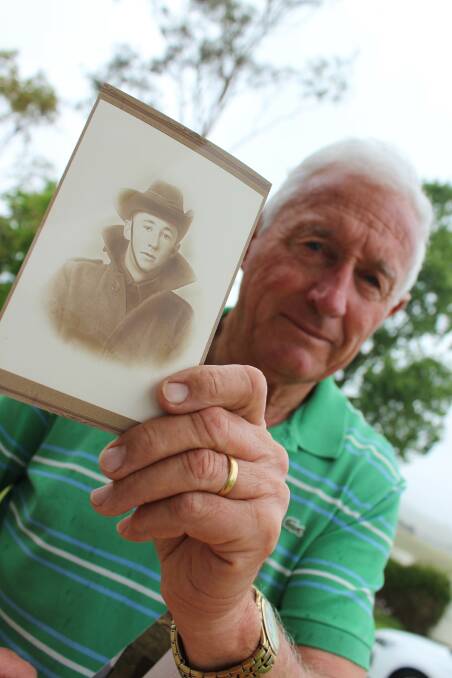 NEVER FORGET: John Rheinberger of Buckajo holds a photograph of his great uncle Corporal Bernard Joseph Heffernan, who he feels a great connection to even though they never met. Picture: Albert McKnight