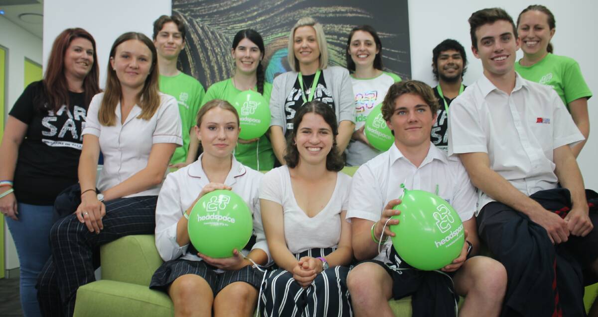 THINKING ABOUT OUR MINDS: At the opening of headspace Bega are staff and young adults Ally McQueen, Grace Plevey, Liam Sutherland, Danielle Webber, Hannah Pond, Brianna Armstead, Esther Black, Portia Freeman, Finley Cooke, Peter Brown, Ash Burke and Alice Cole. 