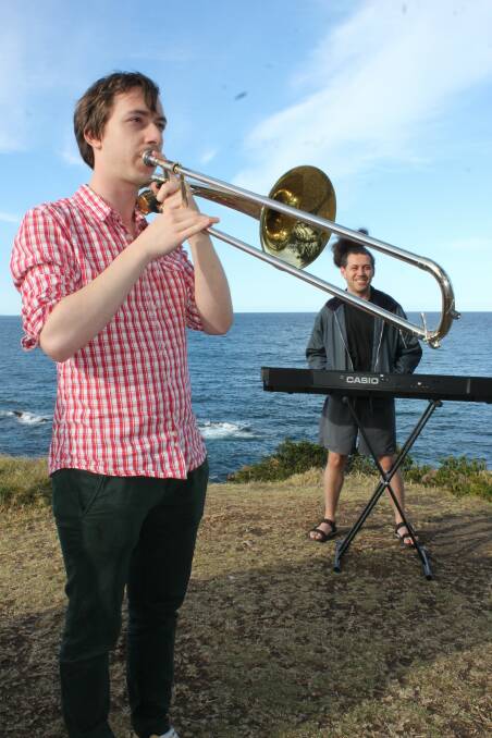 YOUNG VIRTUOSOS: Trombonist Jackson Bankovic and pianist Liam Wooding are in the Bega Valley as part of a two-week artist in residence program with Four Winds. 