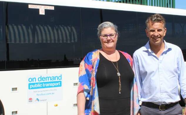 SERVICE UNDER FIRE: Sapphire Coast Buslines' managing director Jamie Klemm and Member for Bega and Transport Minister Andrew Constance.