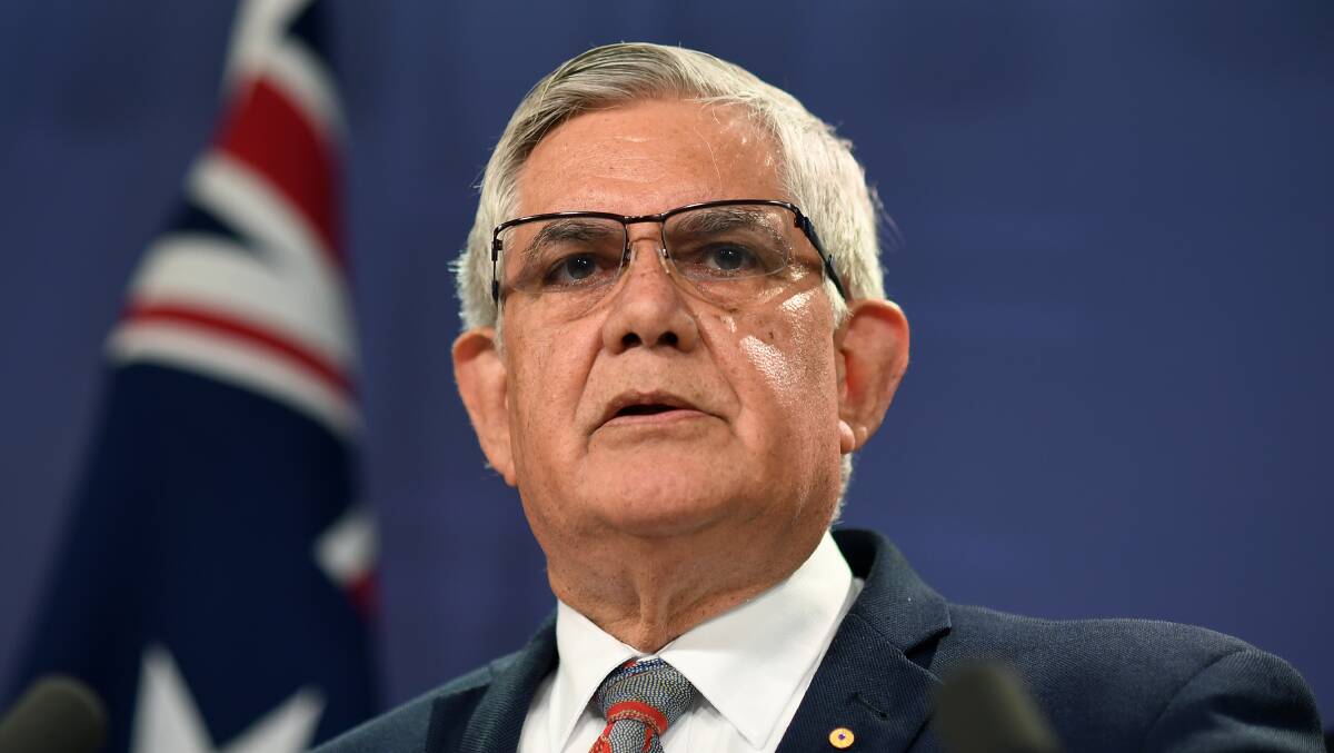 Minister for Aged Care Ken Wyatt speaks to the media in Sydney on October 9, 2018. Scott Morrison says the aged care royal commission will be based in Adelaide. Picture: AAP Image/Joel Carrett